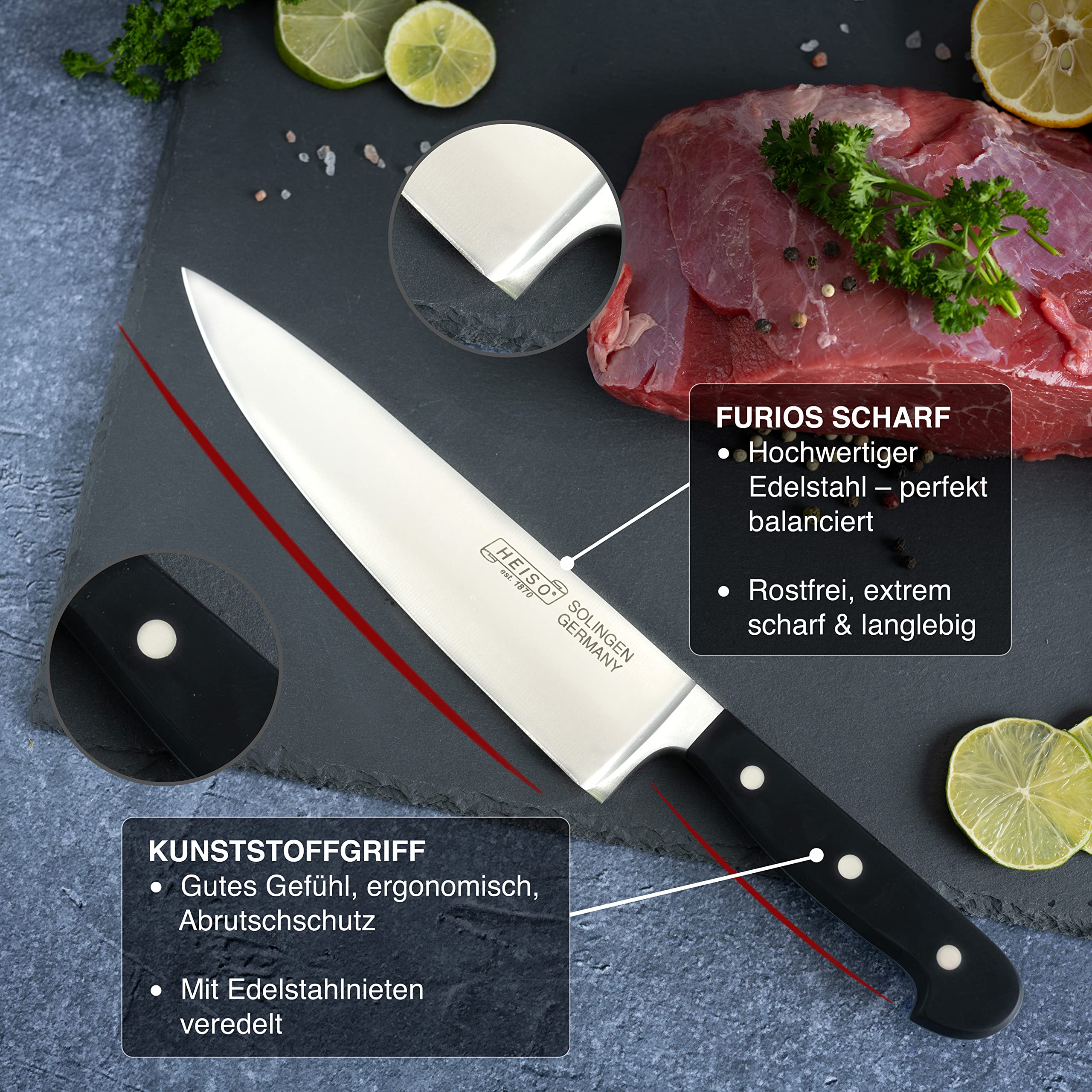 heiso-premium-kochmesser-chefmesser-21-cm-geschmiedet image 4