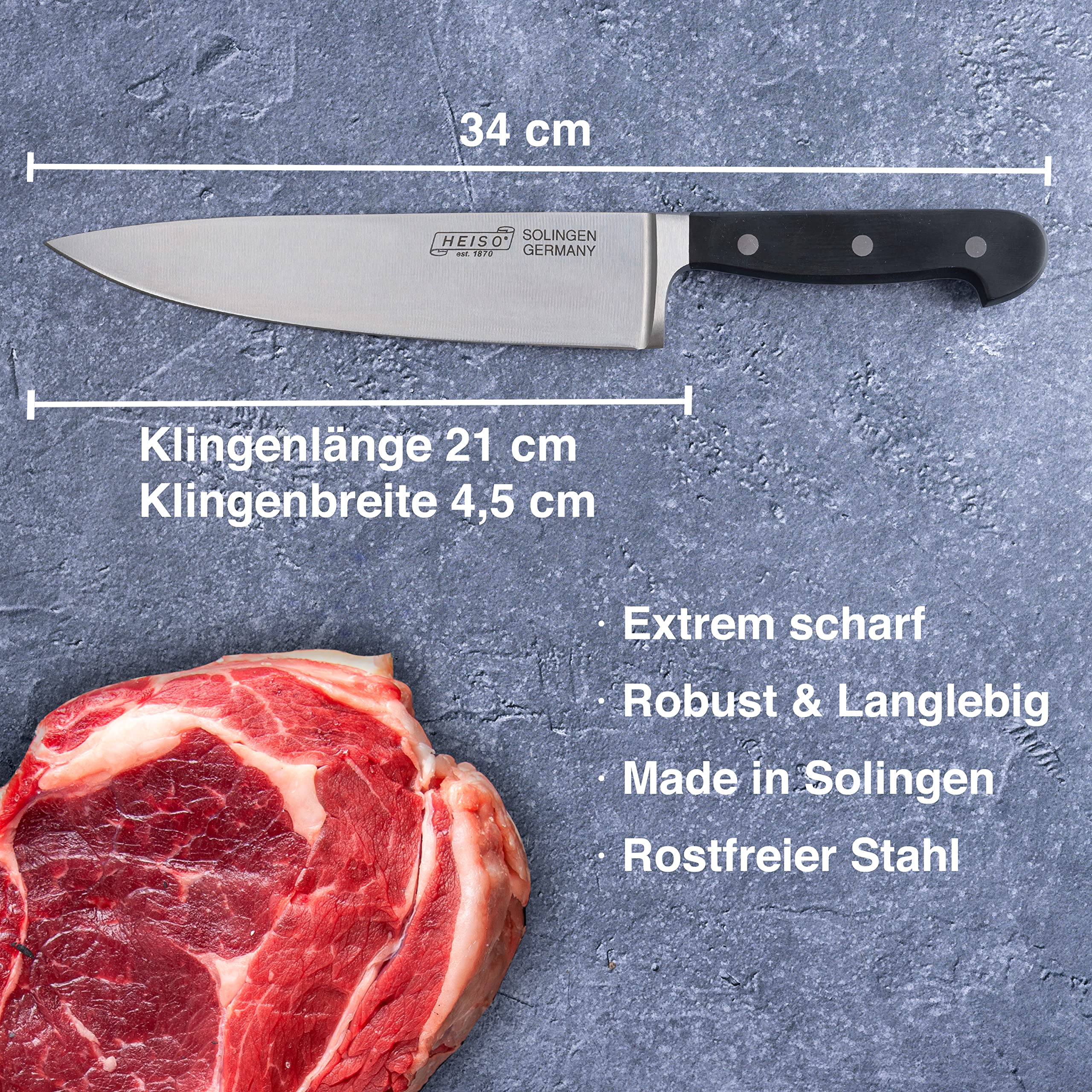 heiso-premium-kochmesser-chefmesser-21-cm-geschmiedet image 5