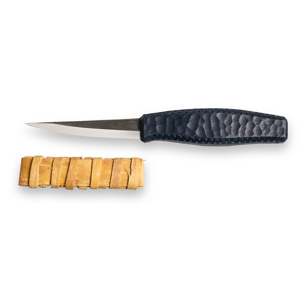 roselli-x-waldemarson-schnitzmesser-carbonstahl-indigoblau image 1