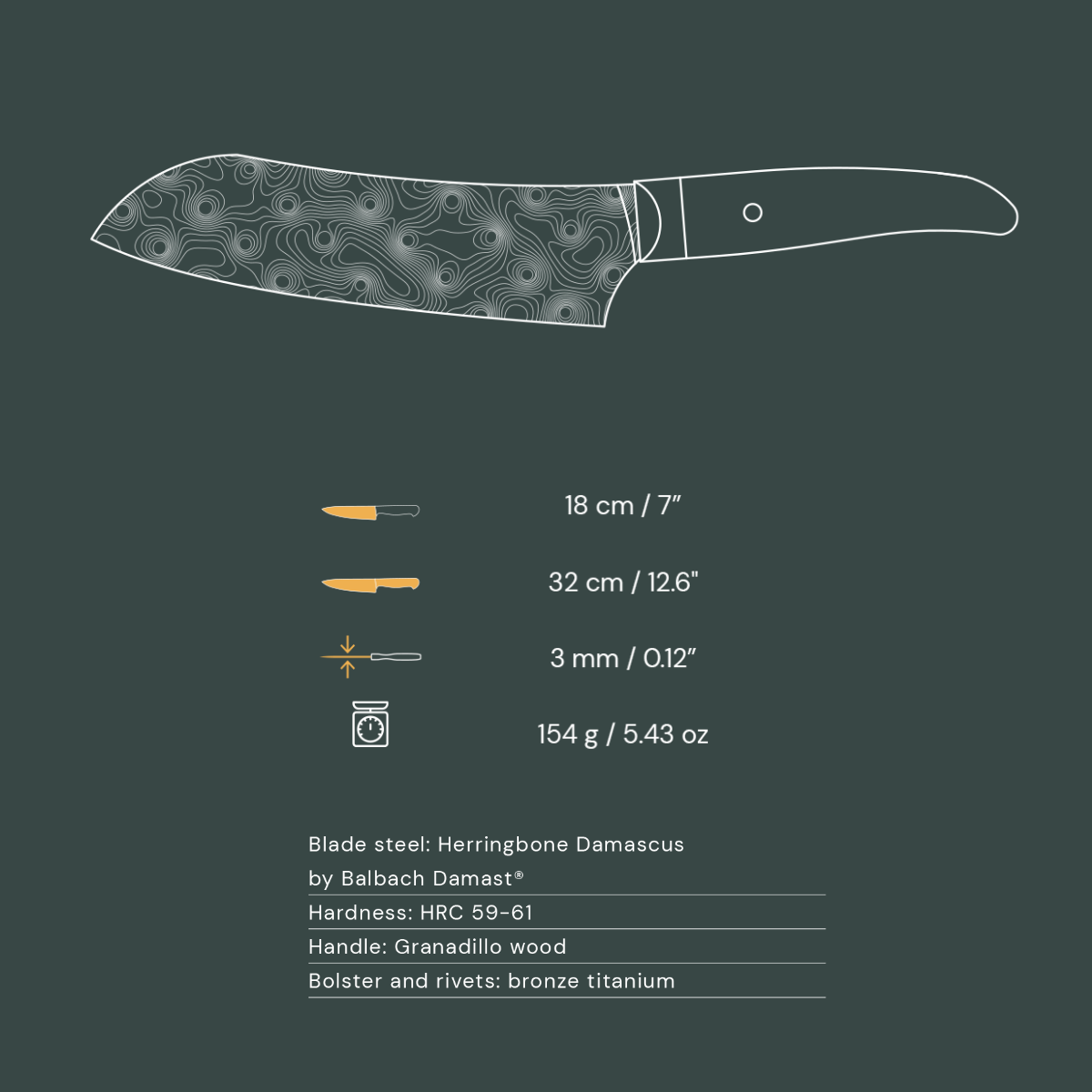due-cigni-coquus-santokumesser-damast-holzgriff image 2