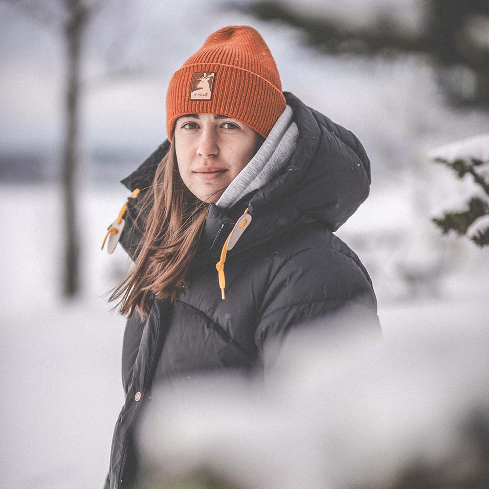 roselli-hunting-beanie-m-tze-orange-kaschmir-merino image 2