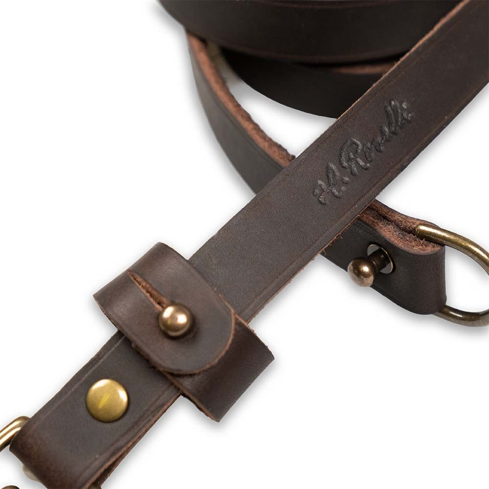 roselli-hundeleine-leder-dunkelbraun-mit-gravur-jagd image 6