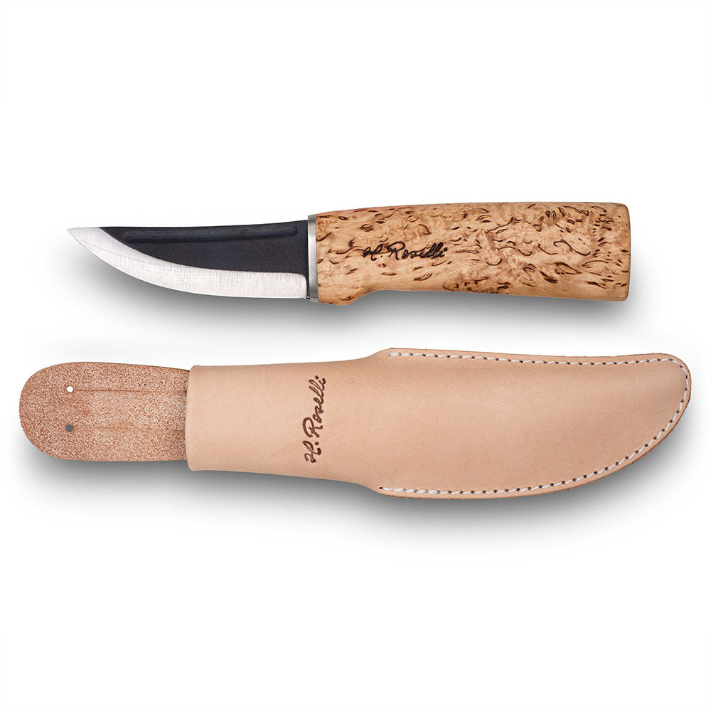 roselli-er-puukko-puukko-carbon-maserbirke-lederscheide image 3