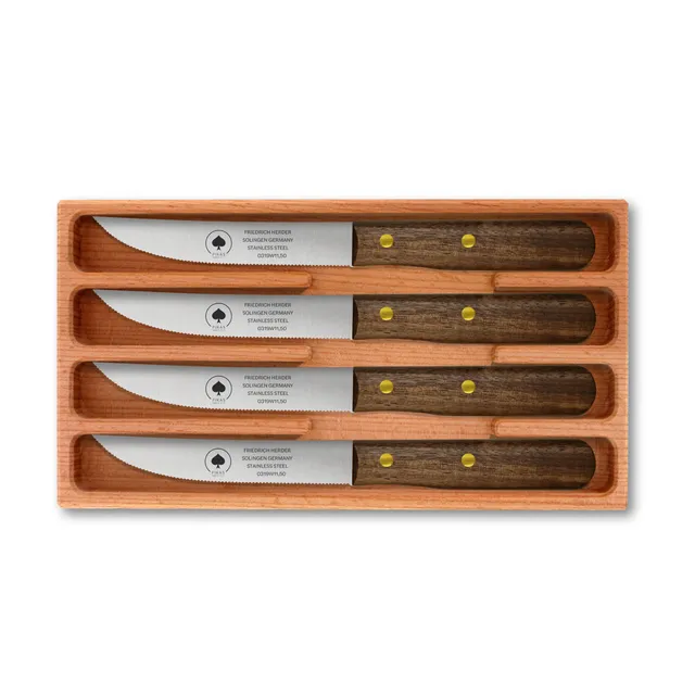 friedrich-herder-pikas-steakmesser-4er-set-walnuss-glattschliff image 1