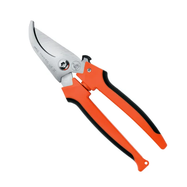 due-cigni-gartenschere-bypass-orange-bis-2-cm image 1