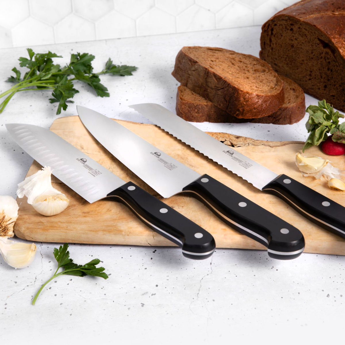 due-cigni-classica-messerset-3-teilig-koch-brot-santoku image 2