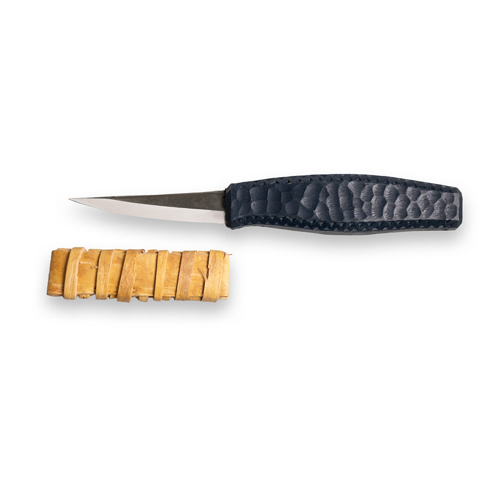 roselli-waldemarson-schnitzmesser-kurze-klinge-indigoblau image 1