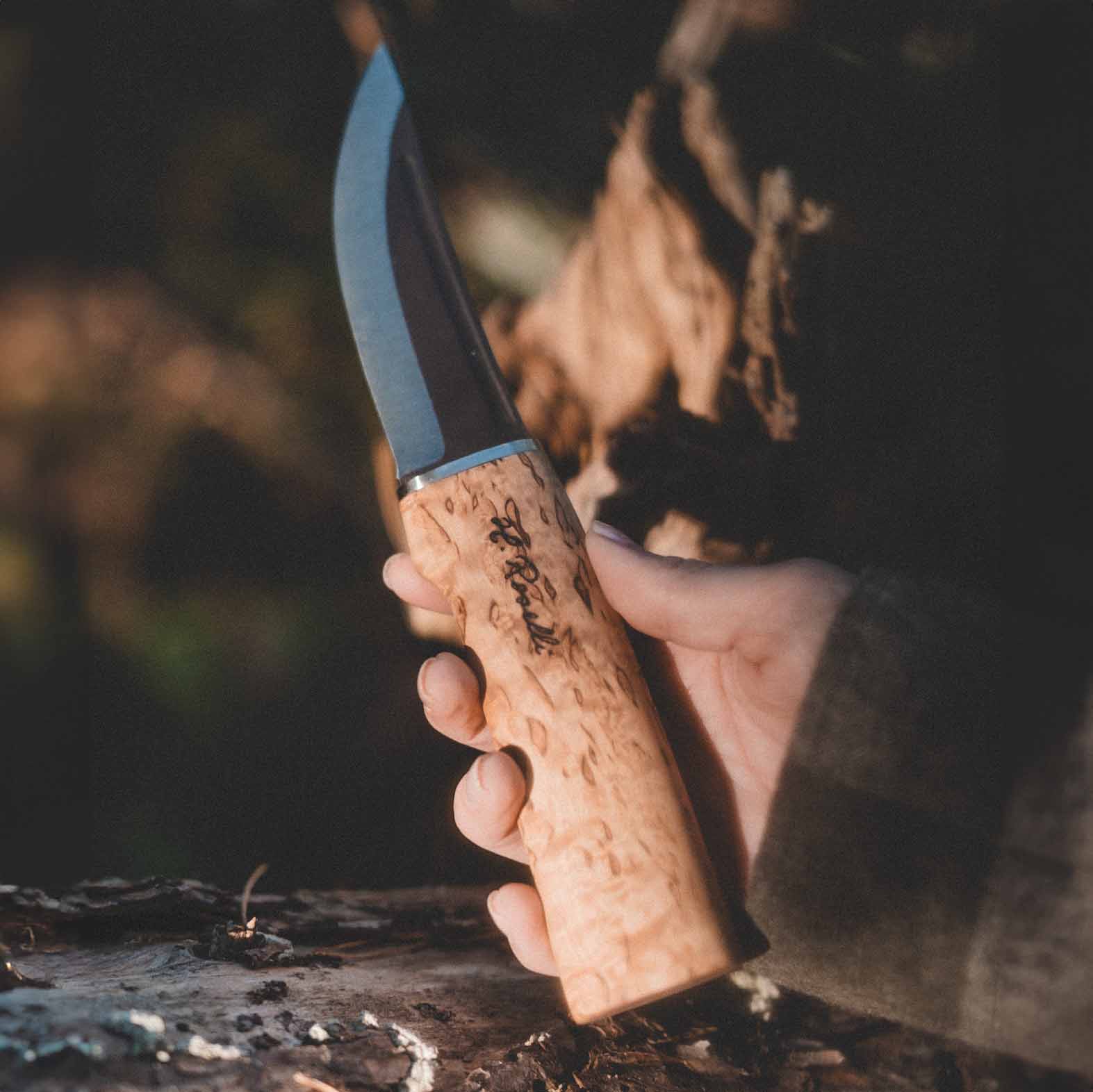 roselli-er-puukko-puukko-carbon-maserbirke-lederscheide image 2