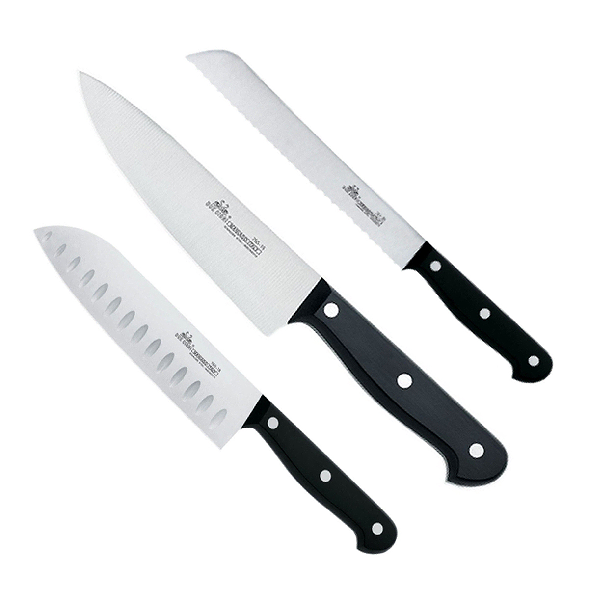 due-cigni-classica-messerset-3-teilig-koch-brot-santoku image 1