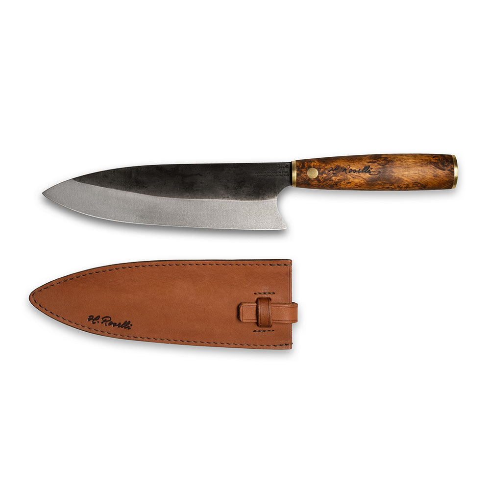 roselli-gyuto-kochmesser-uhc-geschenkbox-holz-mit-lederscheide image 2