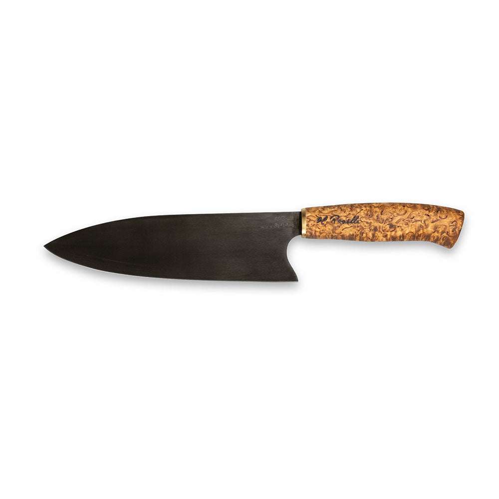 roselli-gyuto-kochmesser-carbonstahl-mit-lederscheide image 3