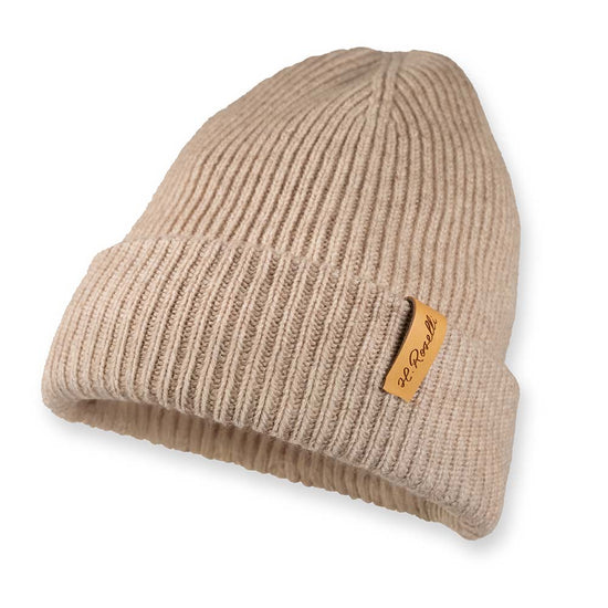 roselli-beanie-m-tze-kaschmir-merino-grau-rippstrick image 2