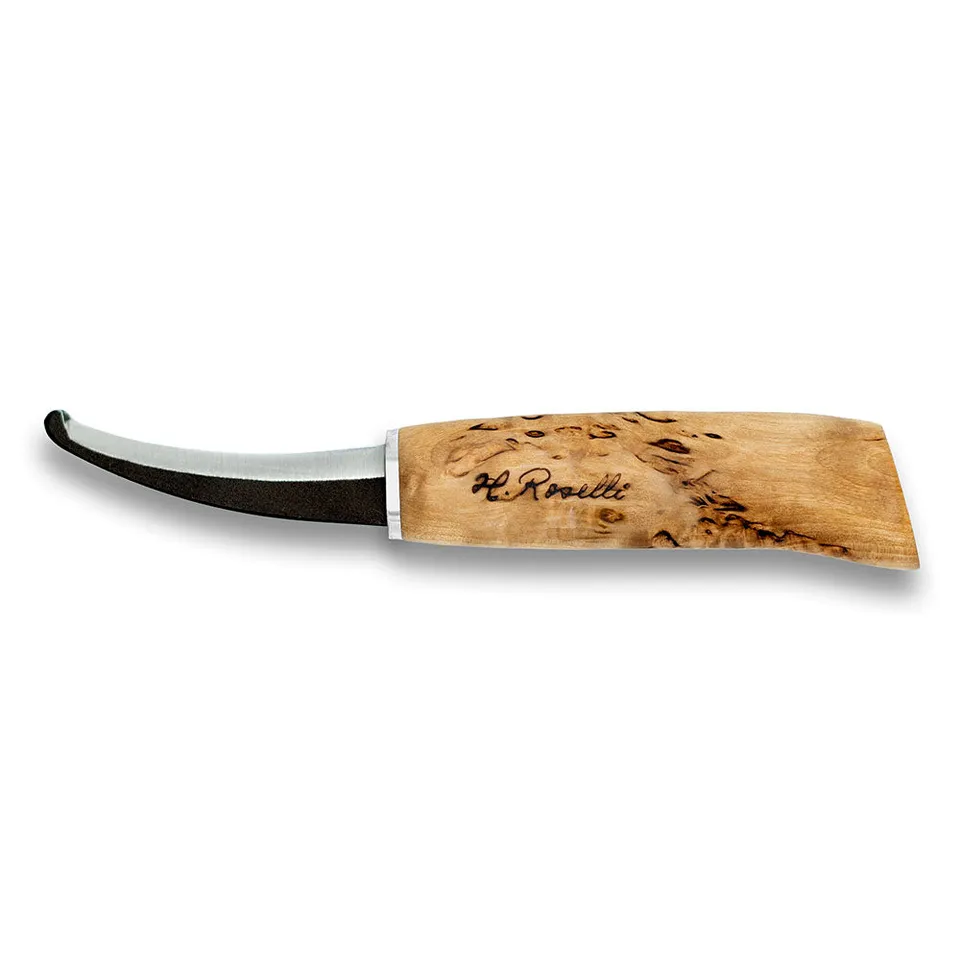 roselli-opening-jagdmesser-rundspitze-carbon-lederscheide image 1