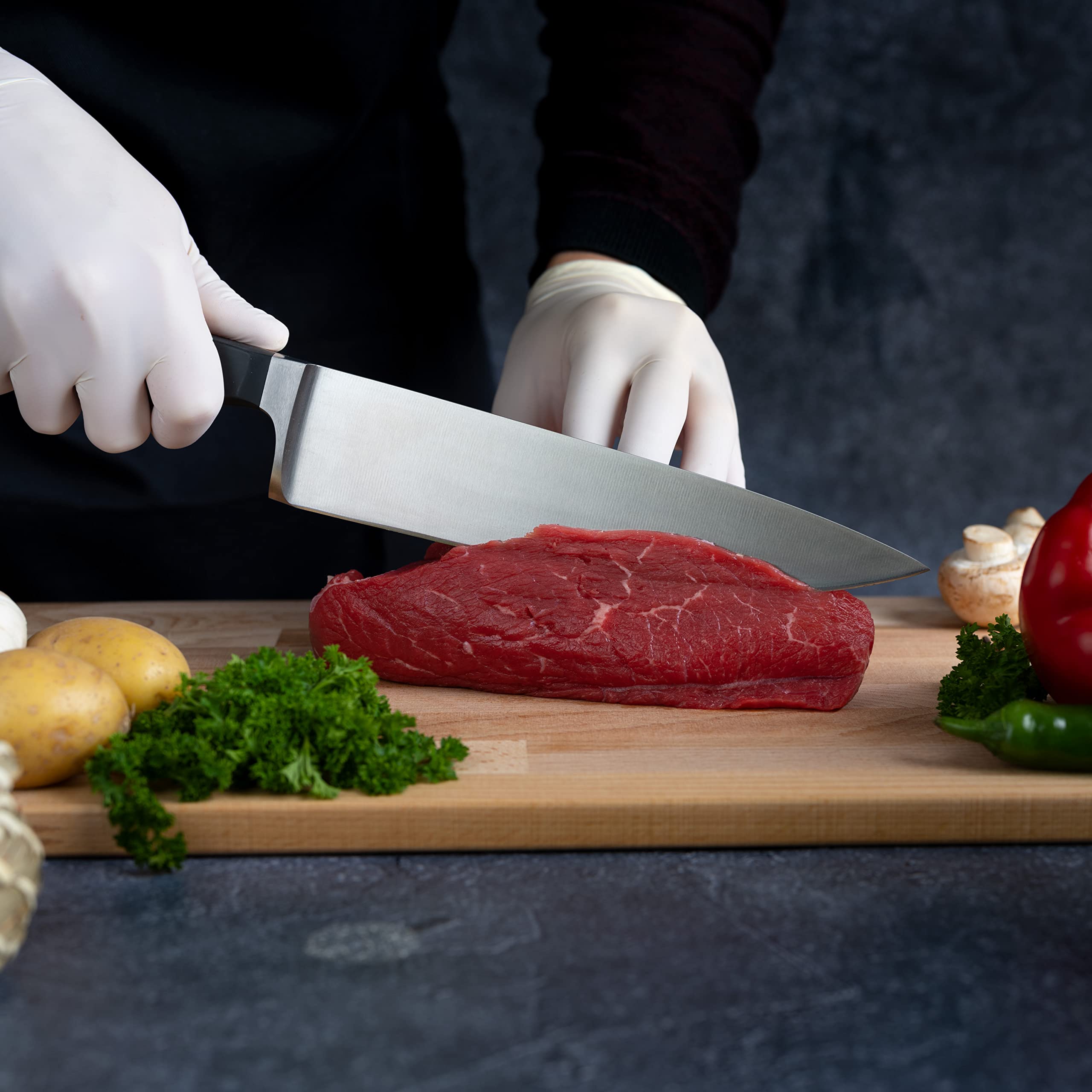 heiso-premium-kochmesser-chefmesser-21-cm-geschmiedet image 2