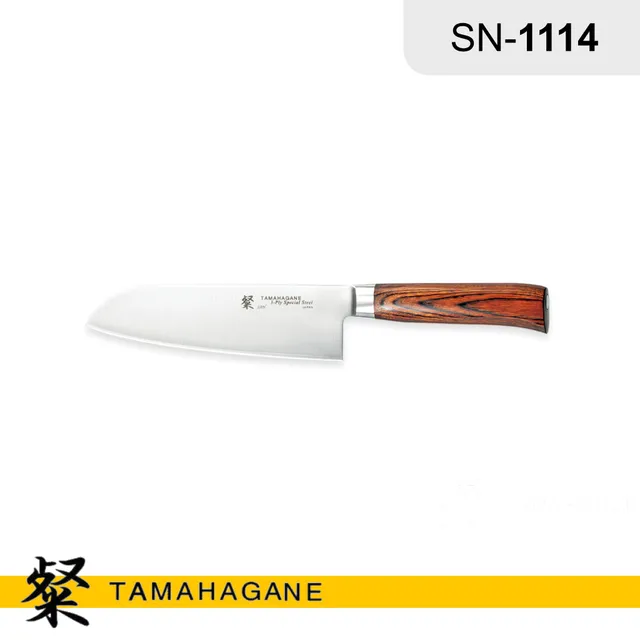 tamahagane-san-sn-1114-santokumesser-175mm-holzgriff image 1